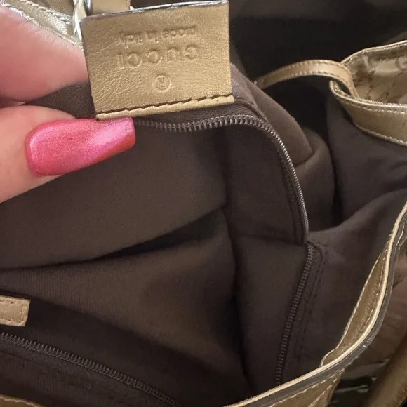 💎AUTHENTIC Gucci GG Crystal Coated Canvas Abbey D-Ring hobo Shoulder Bag 💎 - Picture 10 of 16